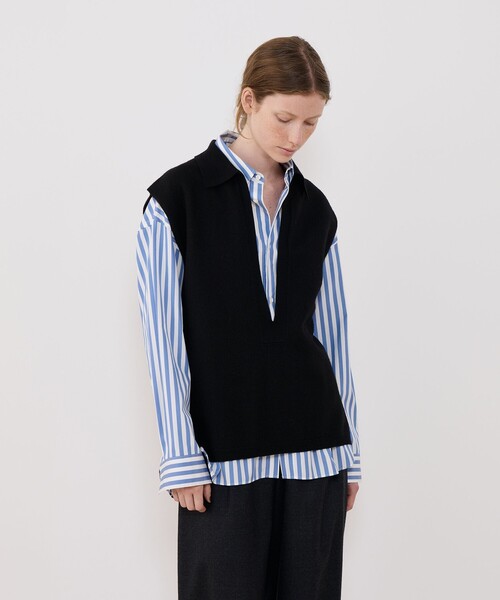 GALERIE VIE（ギャルリー ヴィー） ベスト ジレ ボイルドウール ポロ