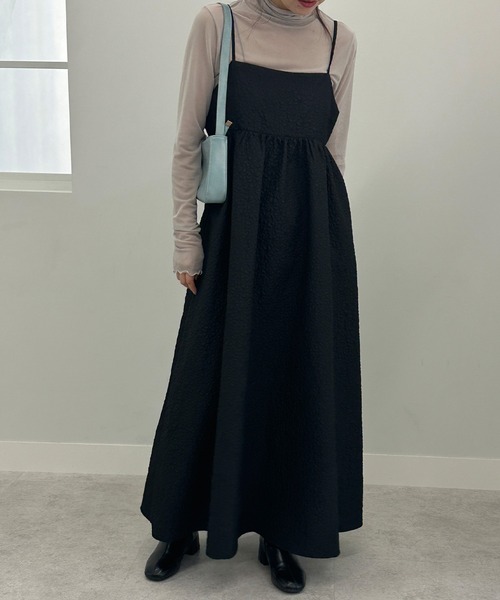 「solleim」 キャミソールワンピース M ブラック レディース_画像2