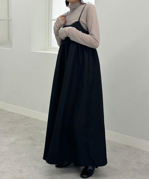 「solleim」 キャミソールワンピース M ブラック レディース_画像5