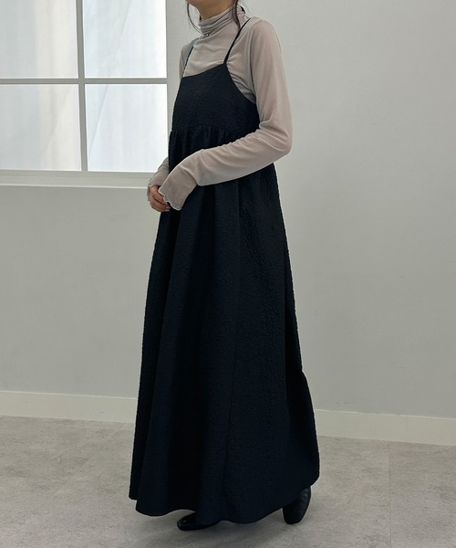 「solleim」 キャミソールワンピース M ブラック レディース_画像9