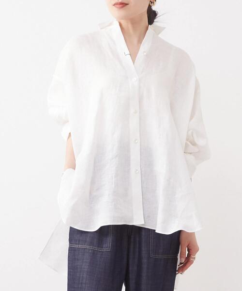 「Liesse」 長袖シャツ FREE ブルー レディース_画像2