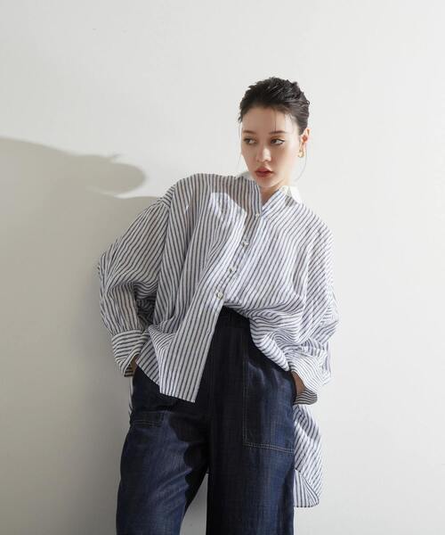 「Liesse」 長袖シャツ FREE ブルー レディース_画像4