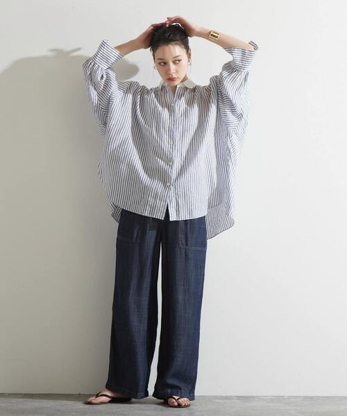 「Liesse」 長袖シャツ FREE ブルー レディース_画像5