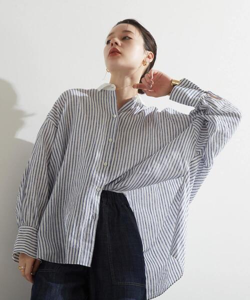 「Liesse」 長袖シャツ FREE ブルー レディース_画像10