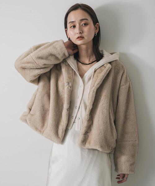 【新品未使用】SENSE OF PLACE ファーブルゾン SENSE OF PLACE by URBAN RESEARCH ブルゾン アウター ファーブルゾン