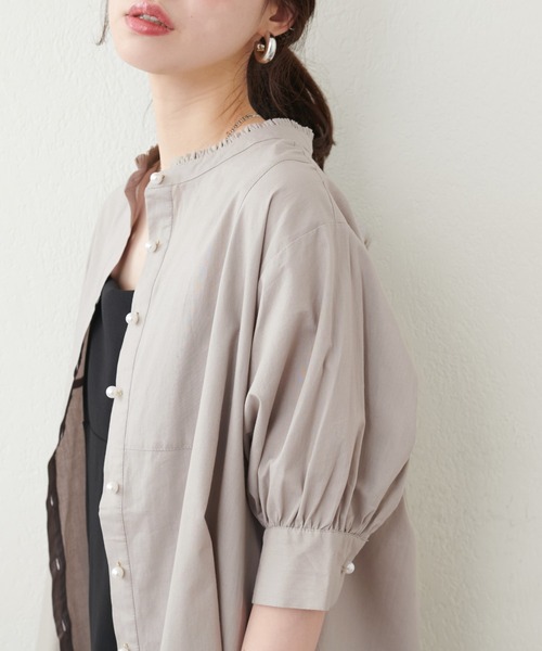 「natural couture」 半袖ブラウス FREE ブルー レディース_画像5