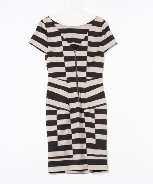 「DIANE von FURSTENBERG」 半袖ワンピース 2 ベージュ レディース_画像2