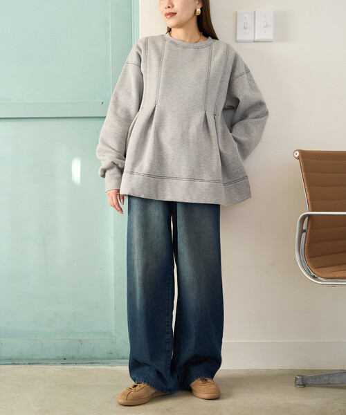koe  配色裏毛トレーナー S ライトグレー フリーサイズ FREAK'S STORE（フリークスストア） トレーナー スウェット 限定展開