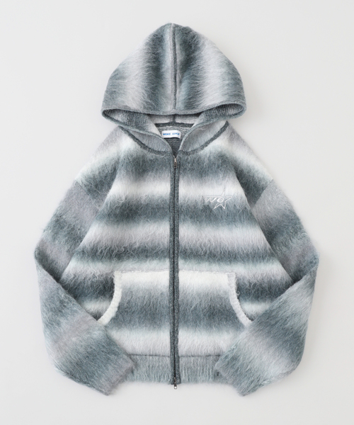 WOKE EDGE（ウォークエッジ） セーター ニット Gradation Mohair Zip 