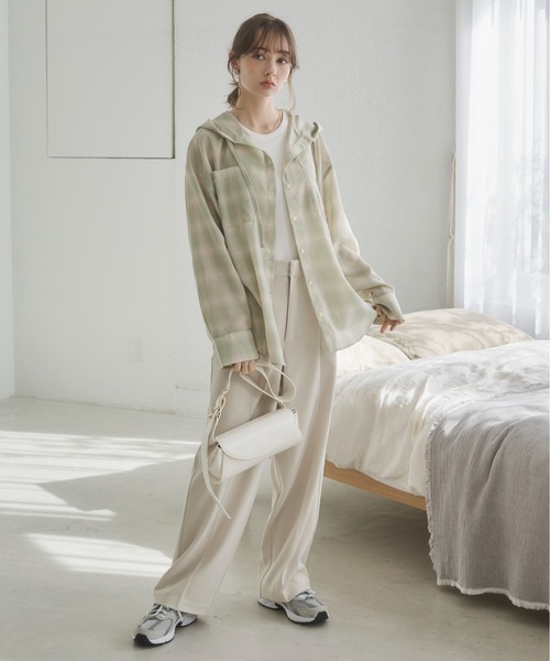 リクエスト 8点 ANGIE ワイドパンツ スラックス パンツ 「セットアップ対応」タック