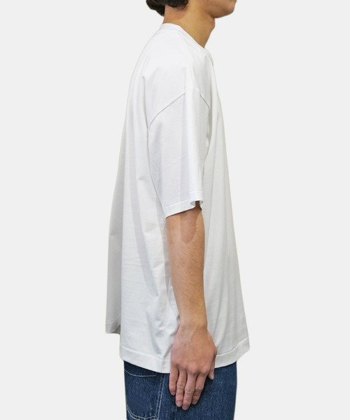 「ATON」 半袖Tシャツ 4 グレイッシュブルー メンズ_画像3