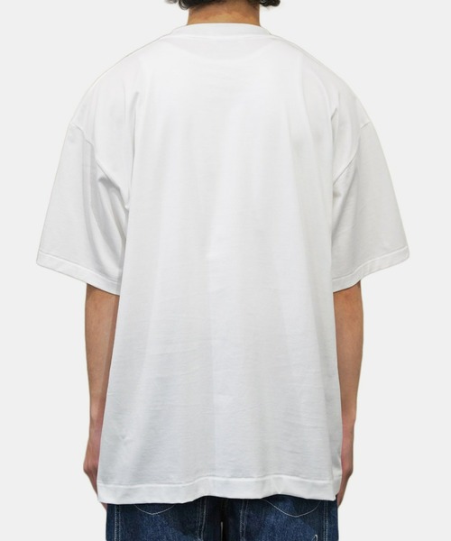 「ATON」 半袖Tシャツ 4 グレイッシュブルー メンズ_画像4