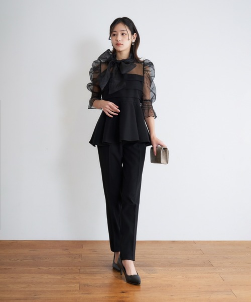 パンツドレス ribon organdy set up 【公式通販】