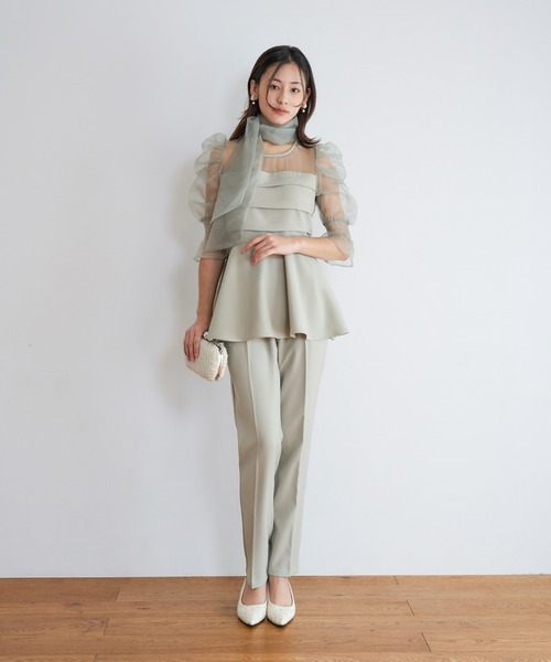 パンツドレス ribon organdy set up 【公式通販】