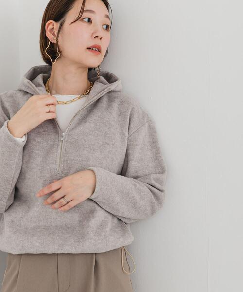 「F by ROSSO」 ジップアップパーカー FREE ベージュ レディース_画像6