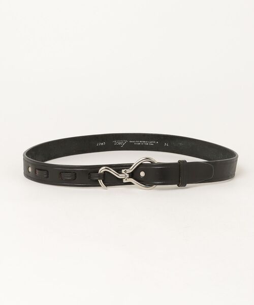 TORY Leather ブラックレザーベルト 30インチ TORY LEATHER（トリーレザー） ベルト 30 ブラック メンズ : ZOZOTOWN