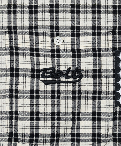 BoTT（ボット） シャツ 半袖 PLAID SS SHIRT メンズ レディース