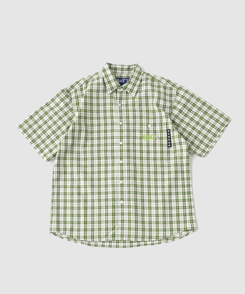 BoTT（ボット） シャツ 半袖 PLAID SS SHIRT メンズ レディース