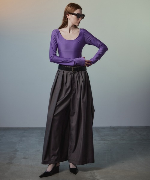 MAISON SPECIAL（メゾンスペシャル） tシャツ Open-Neck Bodysuit