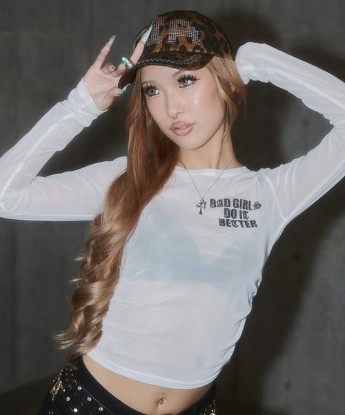 DAIYA（ダイヤ） tシャツ ロゴプリント ストレッチ シアートップス