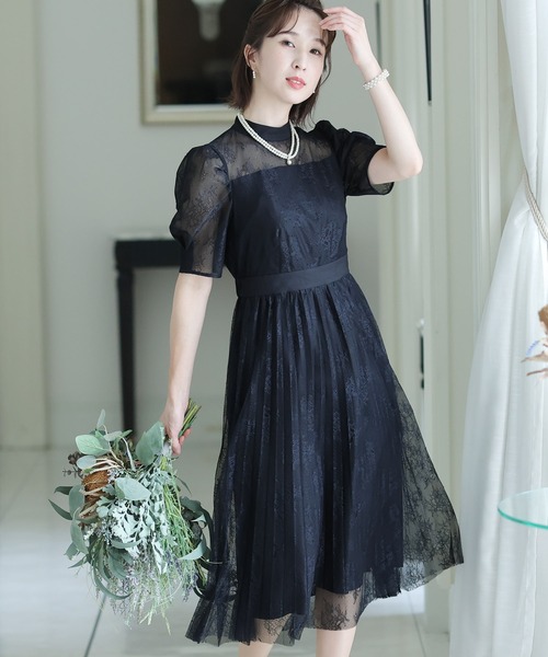 ワンピース 結婚式パーティードレス袖ありとミモレ丈パフスリーブ大きいサイズフォーマル Zozotown Paypayモール店 通販 Paypayモール