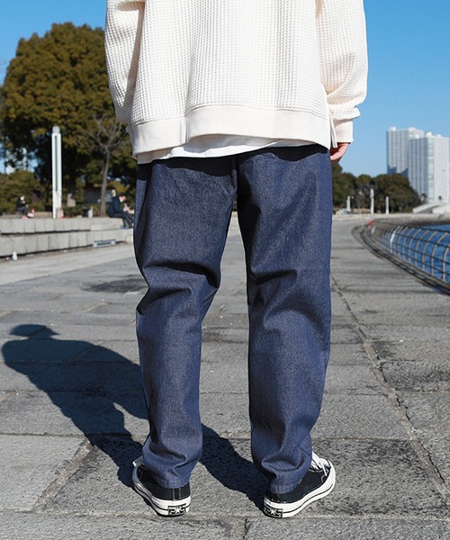 ジーンズ バルーンシルエットシェフパンツ イージーパンツ