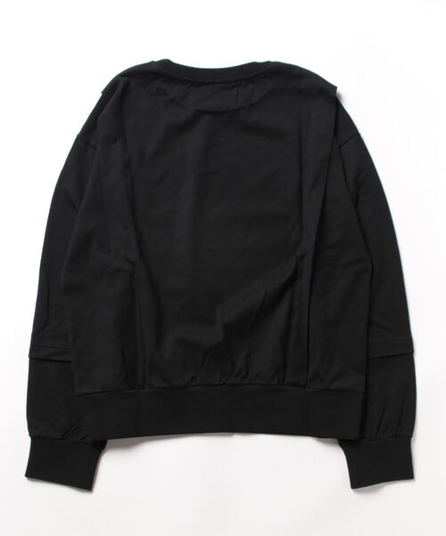 tシャツ クルーネック後ろタックプルオーバー -手洗い可- レディース