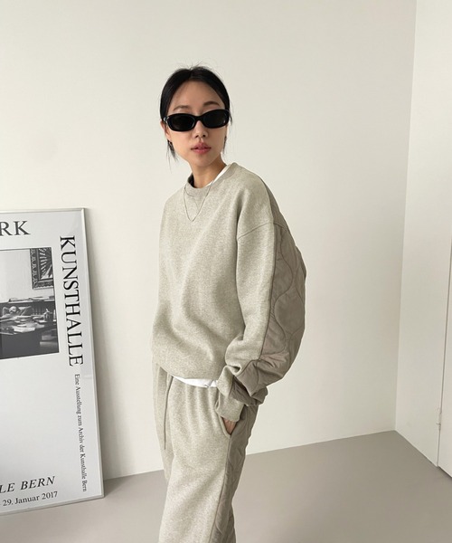トレーナー スウェット ハーフキルティングMTM レディース Didot.showroom トレーナー スウェット ハーフキルティングMTM