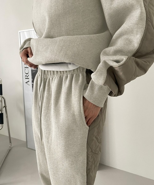 Didot.showroom トレーナー スウェット ハーフキルティングMTM