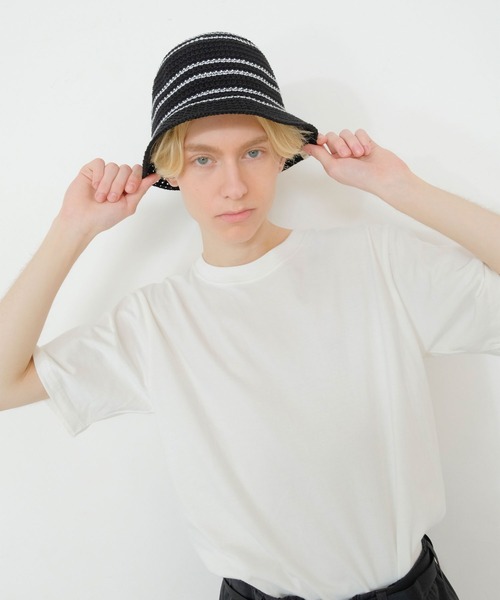 帽子 ハット メンズ LINE KNIT BUCKET HAT｜zozo｜11