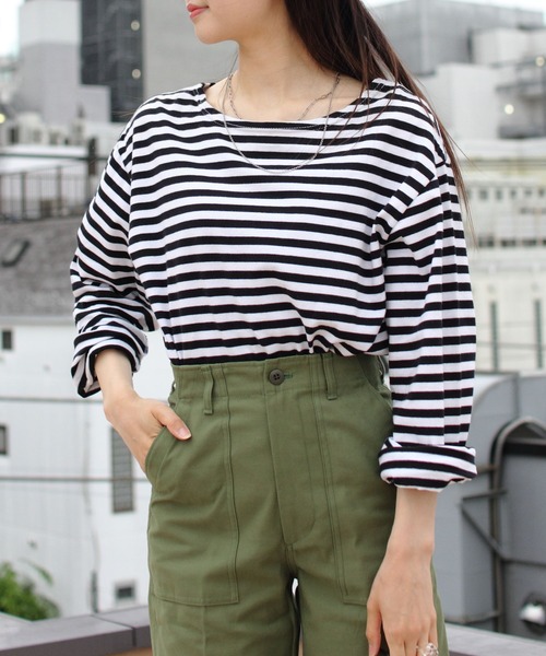 ミ*ー様 SHINZONE マリンボーダーカットソー　1番人気　ブラック　新品未 Shinzone｜マリン ボーダー 長袖Tシャツ カットソーMARINE