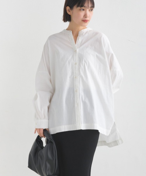 ブラウス シャツ COTTON COLOR OVER SHIRTS レディース HER. ブラウス シャツ コットンオーバーシャツ レディース
