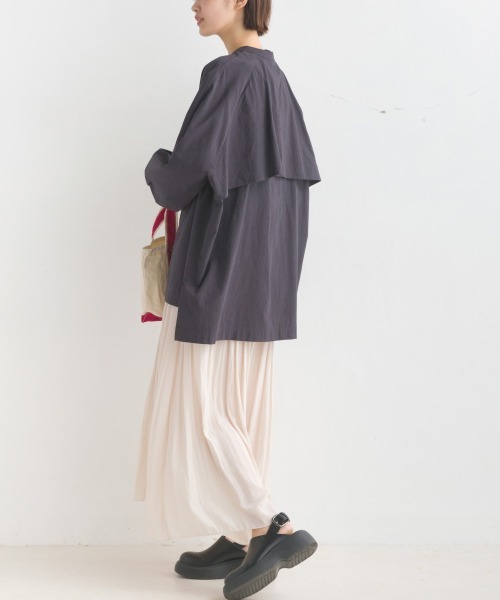 OMNES（ファッション） ブラウス シャツ 製品洗いスラブコットン