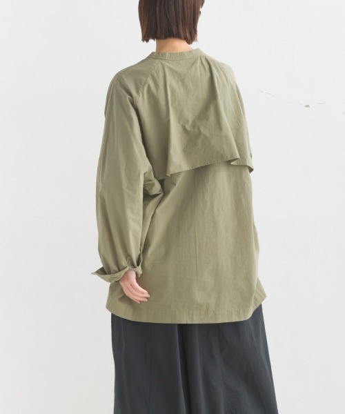 STUDIO DE LOSTANGES/長袖ブラウス/FREE/コットン/GRY/無地/27-11-42-11 高身長 袖ロングカフスブラウス（トールサイズ）muguet blanc