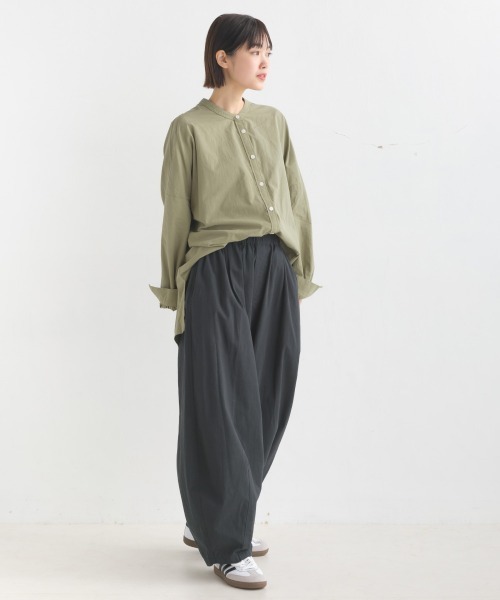 ブラウス シャツ THE OPEN PRODUCT OVERSIZED FLAP SHIRT GTO212ST003 レディース URBAN RESEARCH ブラウス シャツ 刺繍レースオーバーシャツ