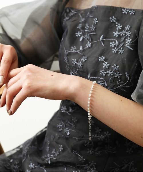 Kana ブレスレット 「金属アレルギー対応」小粒 パール チェーン