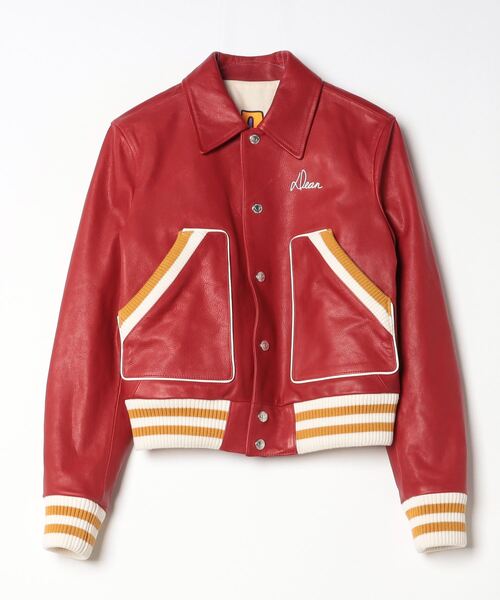 DSQUARED2 レザージャケット ライダース SIGNATURE VARSITY