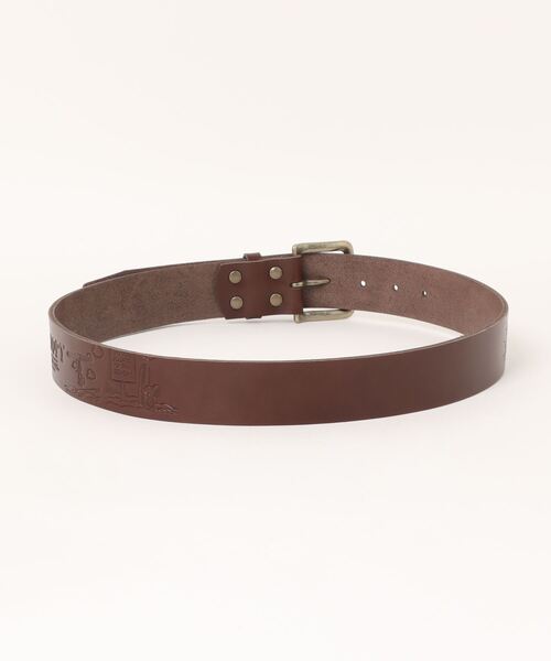 ベルト レディース 「日本製」スヌーピー 「SNOOPY」 Embossed Leather Belt(D-Surf柄)｜zozo｜09