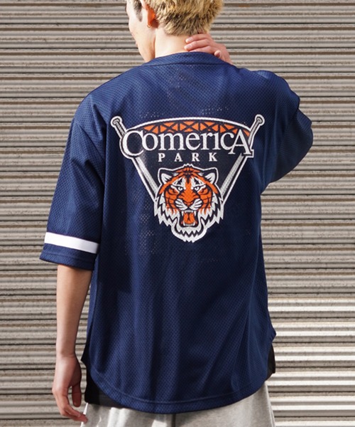 tシャツ Tシャツ メンズ 「ムラサキスポーツ限定」Fanatics/ファナティクス 半袖Tシャツ/ゲームシャツ/メッシュTEE オーバーサイズ ドジ｜zozo