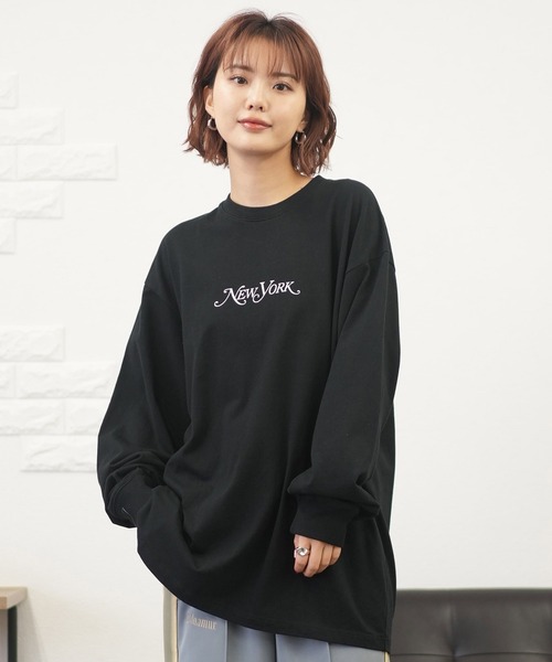tシャツ NEW ERA/ニューエラ ロンT バックプリント 14350606/14350607 レディース