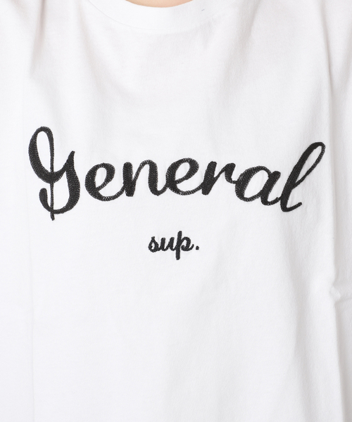 ➀【JOURNAL STANDARD relume】白 刺繍ロゴフレンチTEE JOURNAL STANDARD relume tシャツ 「追加」刺繍ロゴフレンチTEE