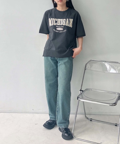 tシャツ 「体型カバー/洗える」スリーブミニタックプルオーバー レディース UNTITLED tシャツ 「体型カバー/洗える」スリーブミニタックプル