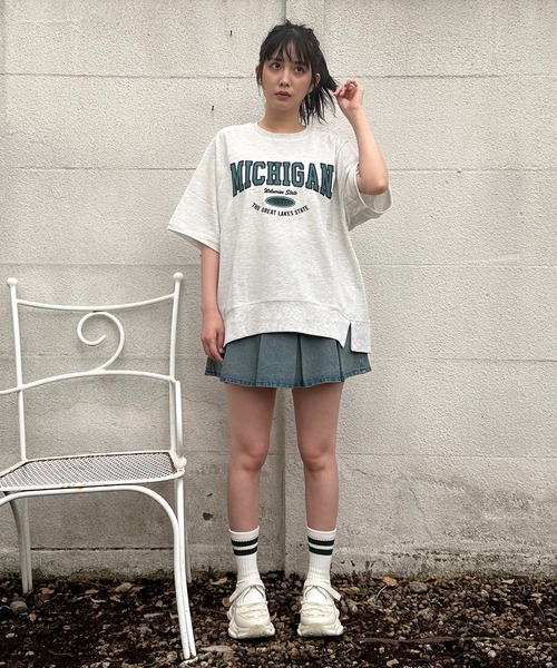 tシャツ 刺繍テクニックプル レディース URBAN RESEARCH DOORS tシャツ ロゴ刺繍プルオーバー レディース