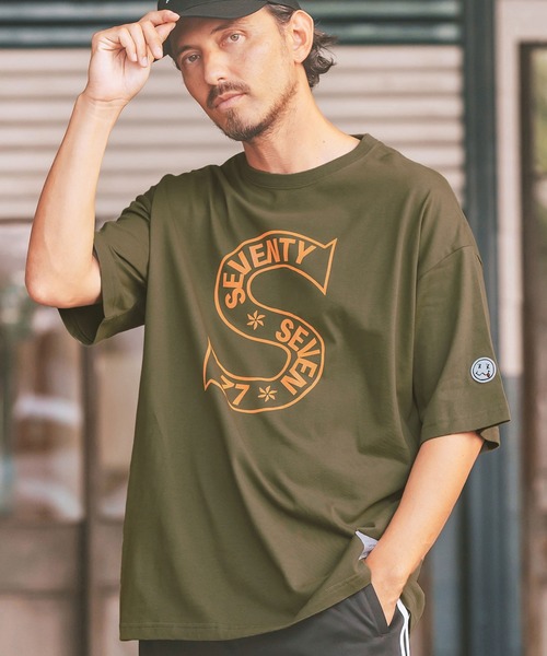 follow Tシャツ ベージュMサイズ seventeen67 SHELTECH BIG Tシャツ 24SSBCSTH02（Tシャツ／カットソー）｜B.C