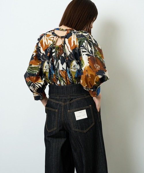 トップス Herencia HERENCIA 「HERENCIA」 7分袖ブラウス MEDIUM ブラック