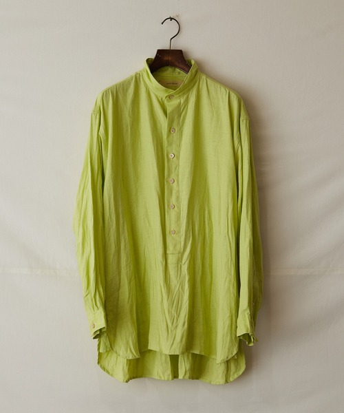トップス suzuki takayuki pullover shirt suzuki takayuki シャツ standing-collar pullover メンズ