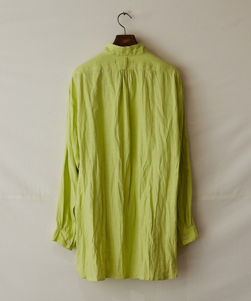 suzuki takayuki シャツ standing-collar pullover メンズ