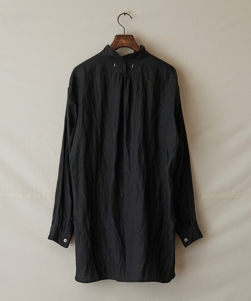 suzuki takayuki シャツ standing-collar pullover メンズ