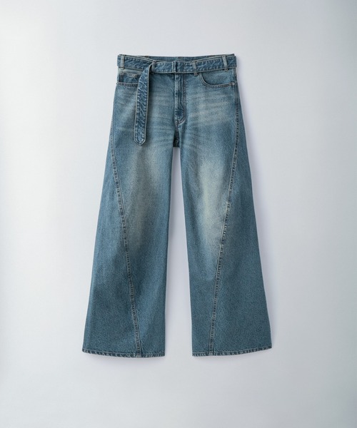 Ruelle ジーンズ 「Ruelle」Flared Denim Pants with Seam