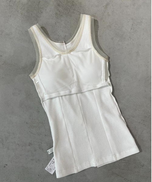 タンクトップ ノースリーブ PAD IN SLANT RIB TANK / パッドインスラントリブタンク レディース Hurley/ハーレー】レディースリブタンクトップ RIB STRING TANK